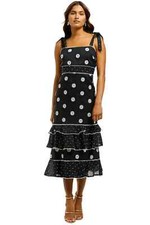 TALULAH Whimsical Daisy Midi Floral Feminine Dress Size 12 AU