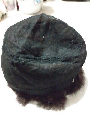 Bonnet En Fourrure Véritable De Vison Marron - Taille S - Occasion En Bon état