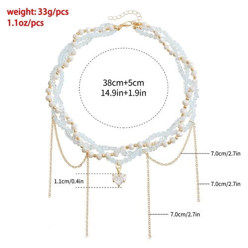 Multi-layer Pendant Necklaces Advanced Clavicle Chain Jewellery Gifts - Picture 2 of 9