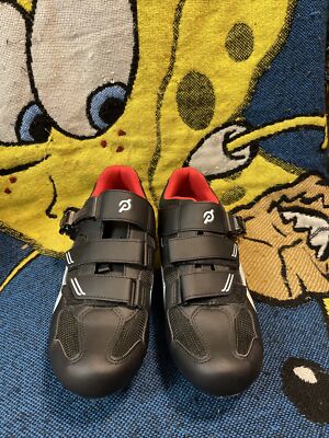 Peloton Cycling Shoes Mens 46 Sneakers Hook & Loop Cleats Sports Leather Black s-l400.jpg main image 2