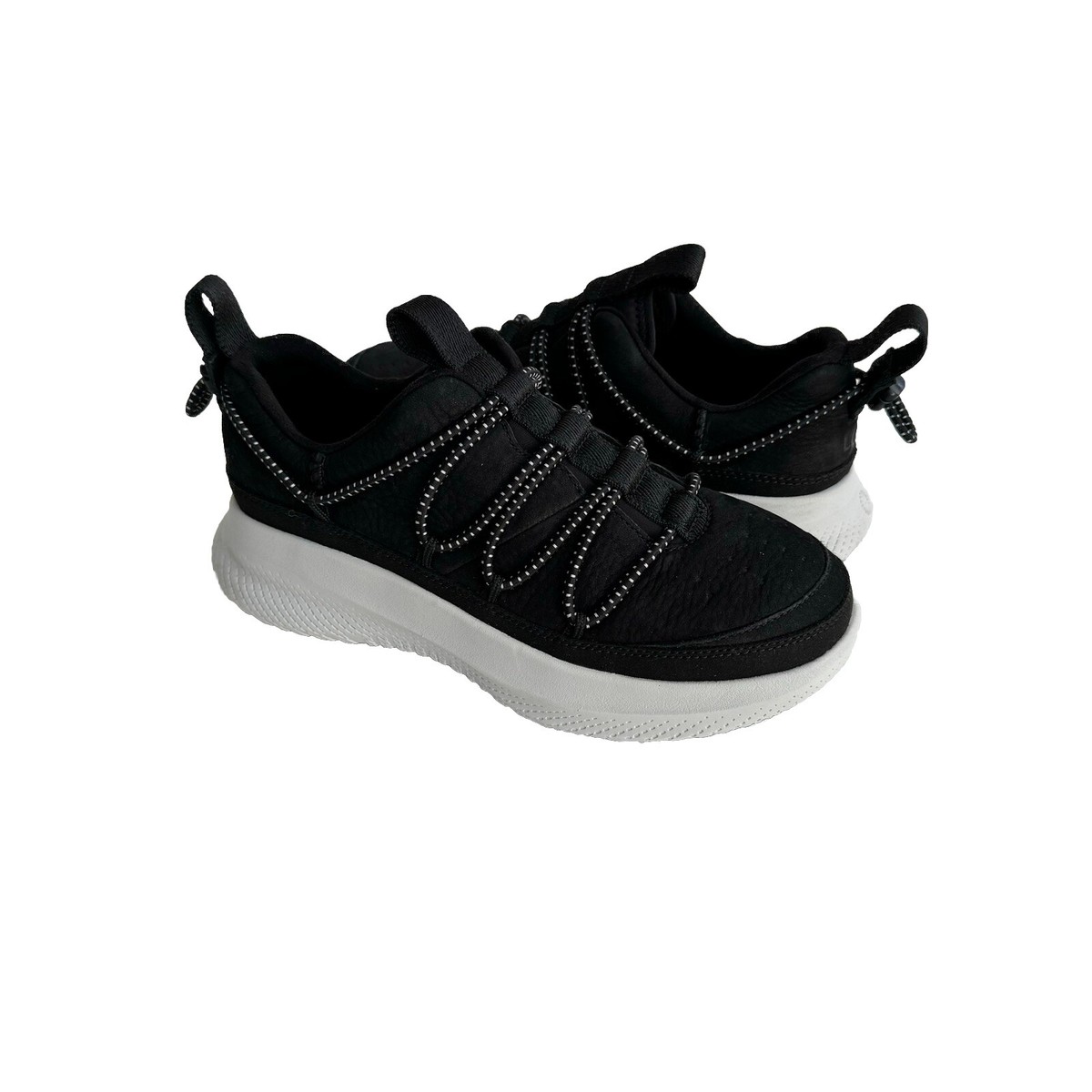 UGG ALL GENDER CA78 HERITAGE TRAINER NUBUCK BLACK SNEAKERS