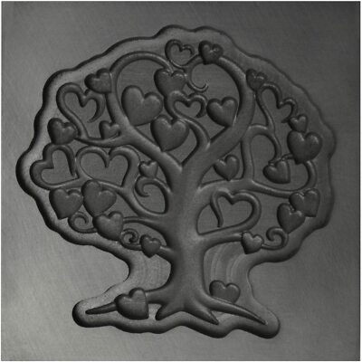 Medium - Tree of Love 3D Graphite Ingot Mold for Precious Metal Casting
