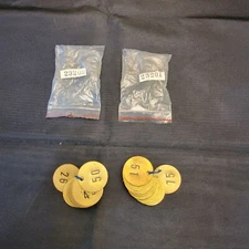 Vintage Brass Safety Parts Valve Tags set of 50 #26-75 Industrial Steampunk 1.5"