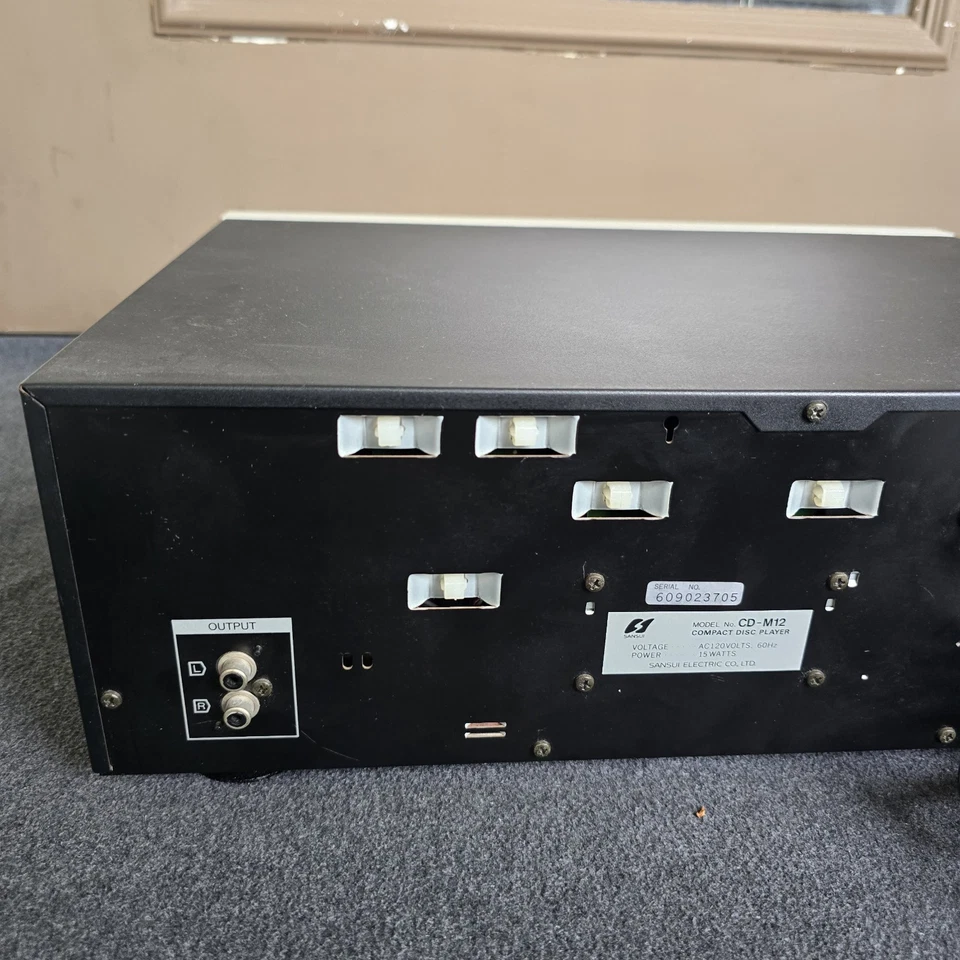 Rare Vintage As is Sansui CD-M12 Compact 12 Disc CD Player 1989 - Image 4 of 4