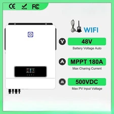 10.2KW Hybrid Solar Inverter 48V 230Vac With Dual MPPT 180A Charge Controller