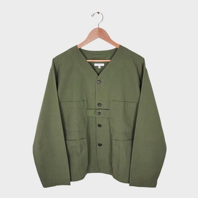 ENGINEERED GARMENTS Herren Grün Hergestellt in USA Ripstop Baumwolle Strickjacke Jacke