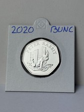 2020 Peter Rabbit 50p Fifty Pence Coin Brilliant Uncirculated Bunc Bu Fence