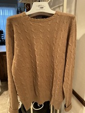 POLO RALPH LAUREN Camel Tan Men S or Women  s Cashmere Cable knit Sweater