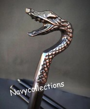 Solid Dragon Head Designer Antique Style Handle Wooden Walking Stick Cane