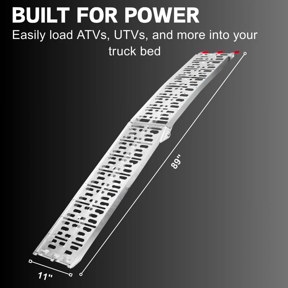 7.5ft Foldable Aluminum Ramp - Secure 750 lbs Capacity for Bikes & Outdoor Gear — 第 4/4 张图片