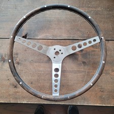 Vintage Wood 15 Three Spoke Steering Wheel Classic Car Performance Part