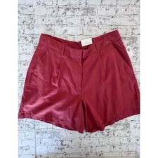 Old Navy Extra High-Rise Linen-Blend Taylor Shorts Dark Red XL NWT 653996-01-1