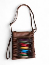 Mellow World Bowie Rainbow Brown Vegan Detachable Wristlet Bag