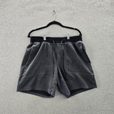 Lululemon Men Activewear Shorts L Gray T.H.E Short Logo 6" Inseam READ