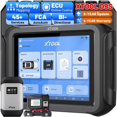 2026 XTOOL D9S Wireless & Wired Full System Diagnostic ECU Coding Key Programmer