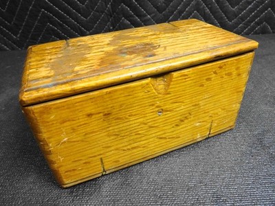 Antique Oak Singer Puzzle Box 1889 With Attachments Sewing Machine