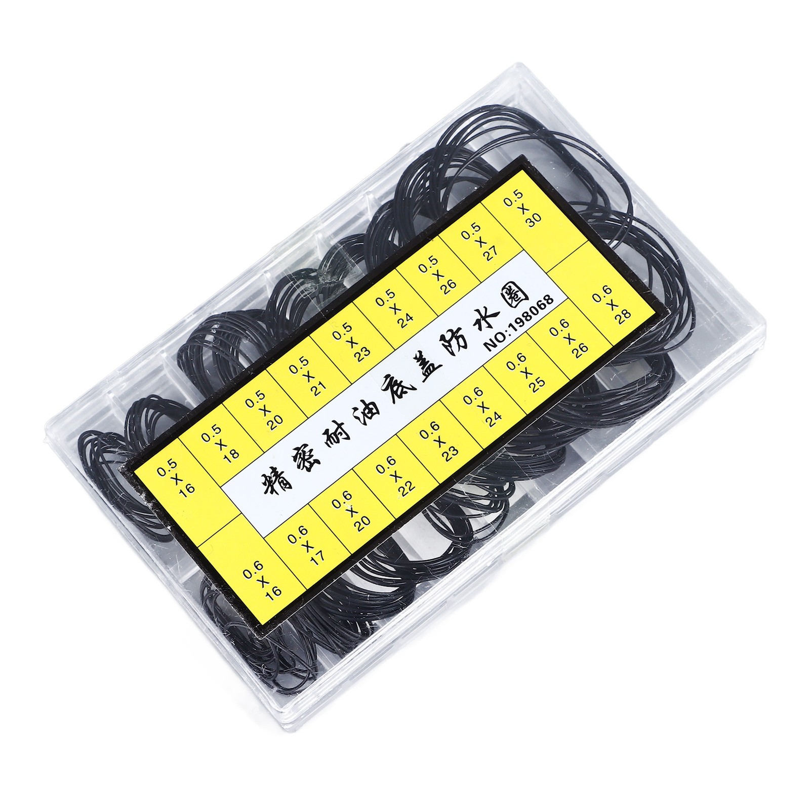 0.5mm 0.6mm 180 Pieces O Ring Watch Gasket Rubber Sealing Watch Back Cover Wat