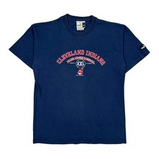 Cleveland Indians Puma Made In USA T-Shirt - Medium Blue Cotton