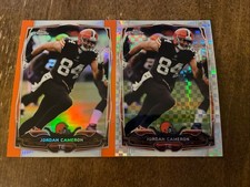 (2) Jordan Cameron 2014 Topps XFractor & Orange Refractor Lot Combine Ship #69