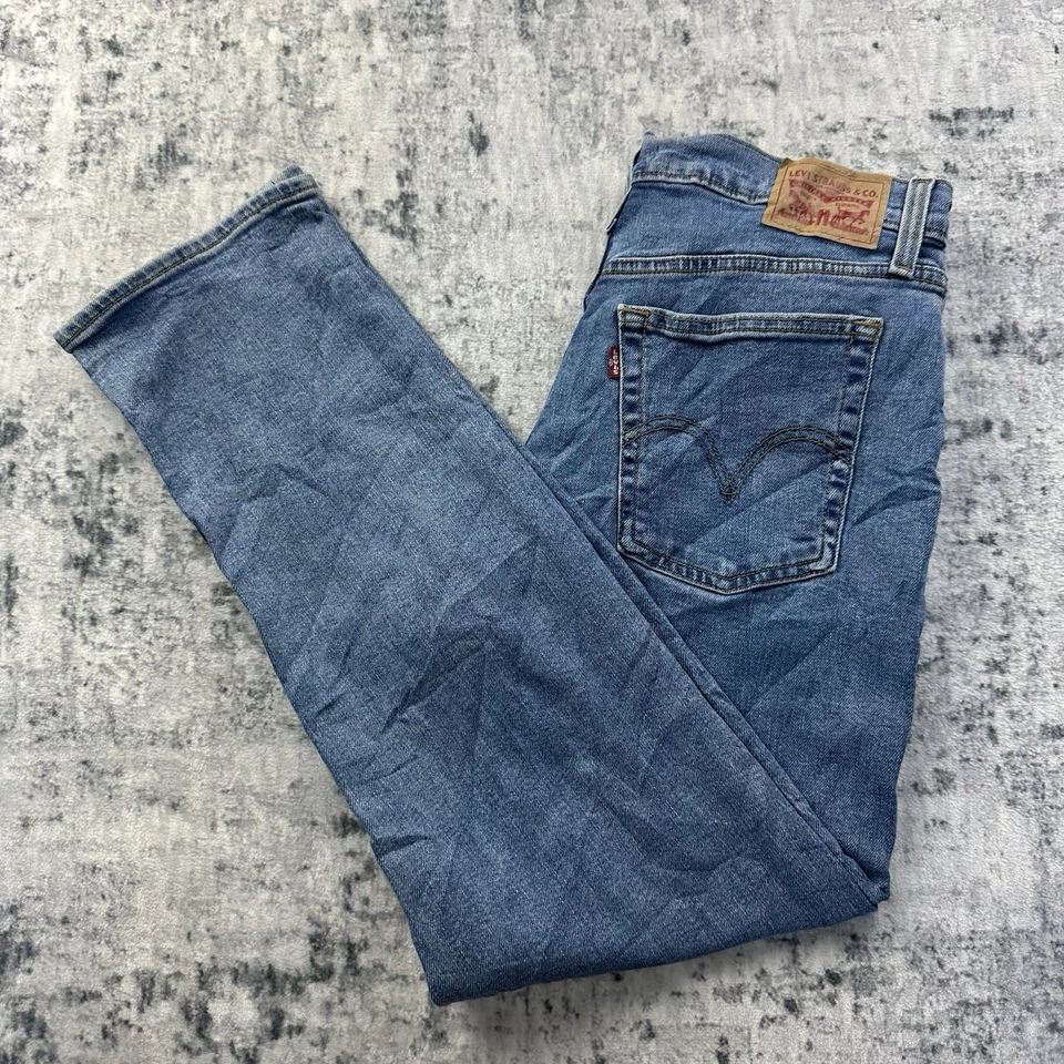 Levi's 501 Men's Blue Denim Straight Leg Jeans Button Fly W38 L32, photo 2 of 5