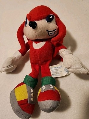 Sonic the Hedgehog Sonic X Knuckles the Echidna Toy Network Plush SEGA