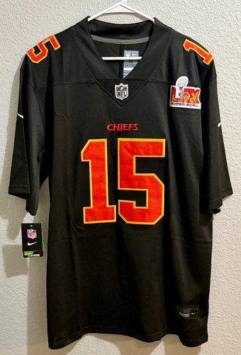 NEW Kansas City Chiefs Patrick Mahomes 15 Black Jersey XL Super Bowl Nike NFL