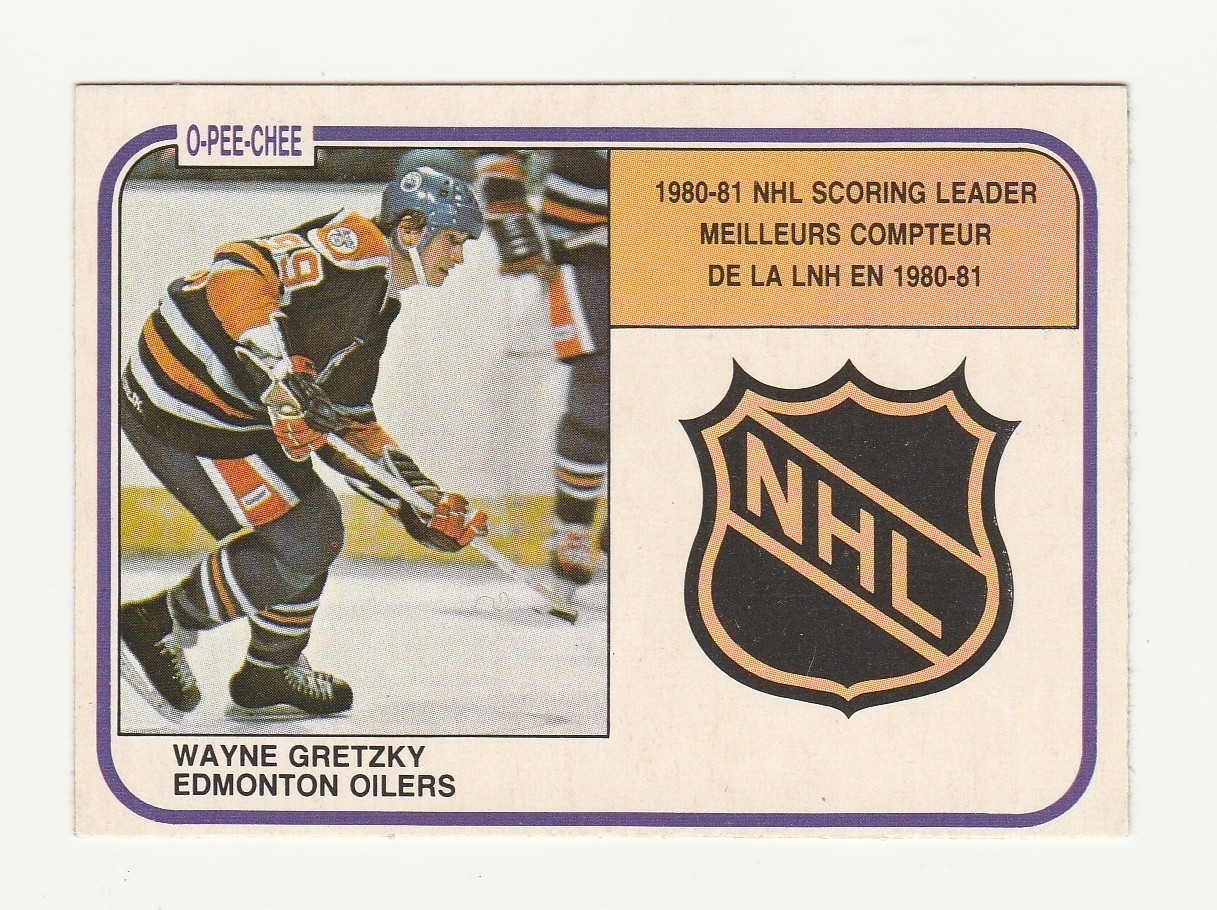 1981-82 OPC #384 WAYNE GRETZKY SCORING LEADER, OILERS, NRMT/MT