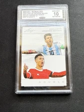Messi / Ronaldo 2024 Leaf Legend Dual CCG 10 RC