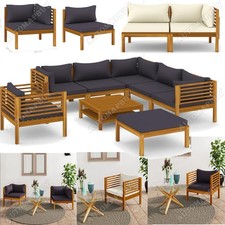 Gartenmöbel Sessell Lounge + Tisch Sitzgarnitur Gartengarnitur Sitzgruppe Holz A