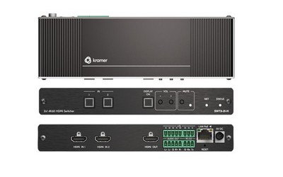 Kramer SWT3-21-H HDMI Switcher 2x1 4K60 4:4:4 HDCP2.2 PoE Audio