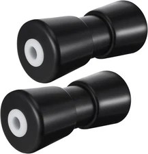2 Pack 7.5" Heavy Duty Boat Trailer Bow Roller Stop Rubber Replacement Black