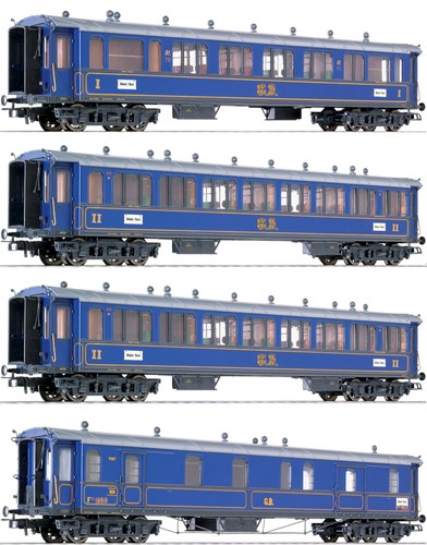 Liliput 350114 Set 4 Personenwagen Eisenbahn San-Gottardo-Bahn Spur H0 | Condition: Gebraucht