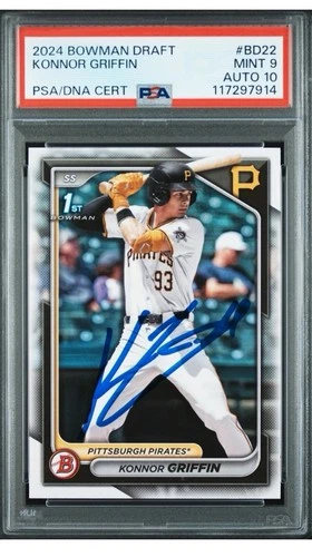 2024 Bowman Draft #BD22 Konnor Griffin PSA 9 Auto 10 New Label #1 Prospect