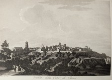 Antonio Terreni, Città di Chiusa, Toscana, Acquatinta, 1801,