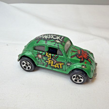 Vintage Hot Wheels 1988 Volkswagen Beetle Bug Metallic Green Diecast Car