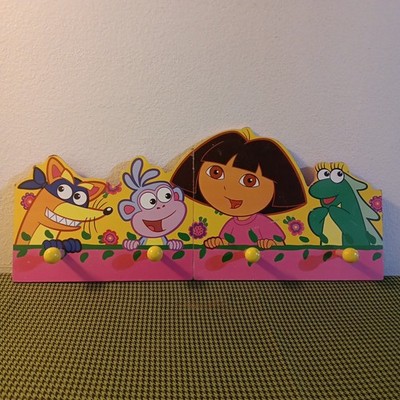 Vintage Dora The Explorer Coat Rack Hanging Foldable Boots Swiper Isa Nick Jr 