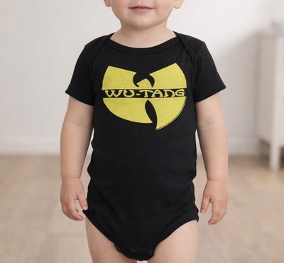 Wu Tang Clan Onsie Official Licensed Black 24 Months Graphic Bodysuit Rap 2 Yrs.