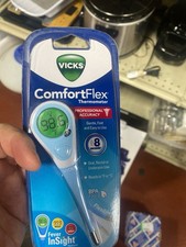 Vicks Comfort Flex Digital Thermometer Flexible Fever Insight Feature BPA Free