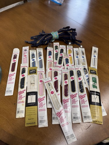 Big Vintage Zippers For Sewing Coats & Clark’s Talon Assorted