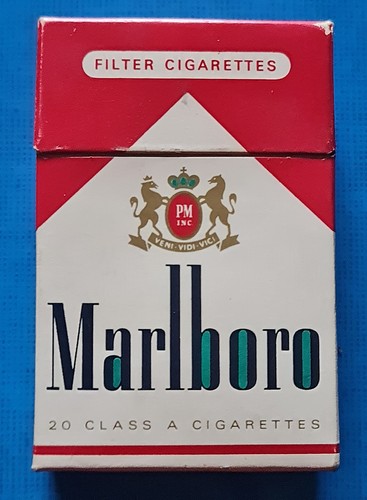 VINTAGE AUTHENTIC BULGARIA MARLBORO 80S CIGARETTE PACKET TOBACCO EMPTY BOX
