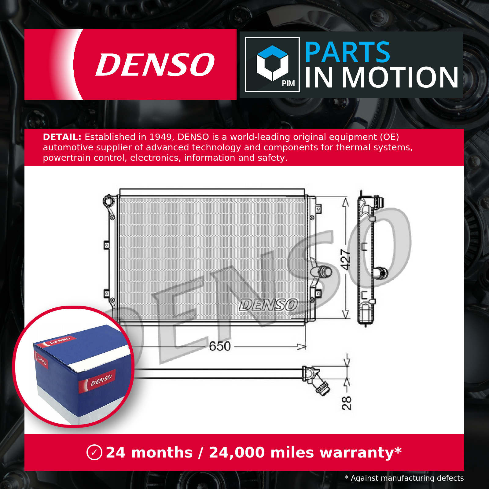 Radiator fits VW TOURAN 1T 1.6D 2.0D 03 to 15 Denso 1K0121251AB 1K0121251BK New