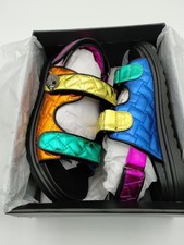 Kurt Geiger Girls Size 5M Mini Orson Sandals Multicolor Metallic Straps