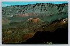 Haleakala Crater Maui Hawaii Cinder Cones Vintage Curteichcolor Postcard