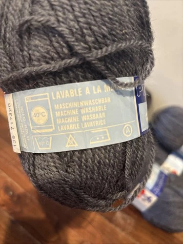 Lot Of 7~Pingouin Confort Machine Washable  Wool/Acrylic/Mohair Yarn in Gray image 6