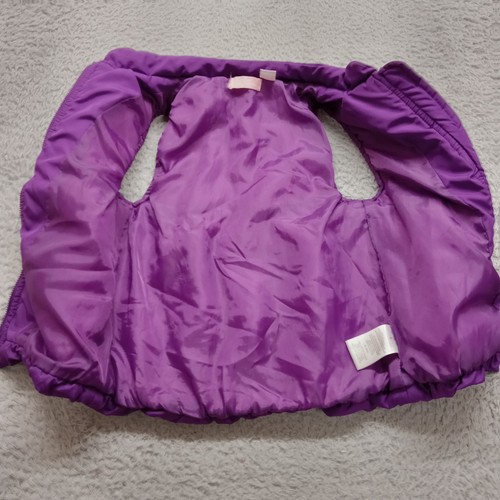 Kids Headquarters Puffer Vest Girls 6 Purple Heart Polyester - Picture 2 of 8