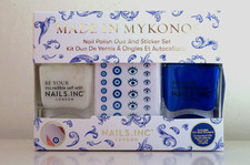 Image of Nails Inc Nail Polish 14ML Duo Made inMykonos WITH STICKERS-NEW & GENUINE