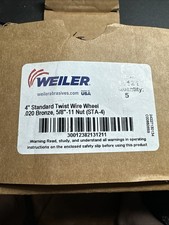 Weiler 13121 4in Standard Twist Wire Wheel Brush Bronze .020 5/8-11 Box Of 5