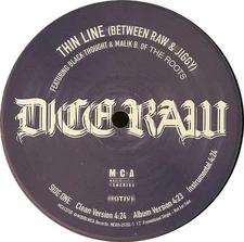 Dice Raw, Thin Line (Between Raw & Jiggy) / Lava, (12", Promo), NM or M-, 360325