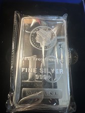 10 oz. Highland Mint Silver Bar - Morgan Dollar Design .999+ Fine 95.00 per troy oz