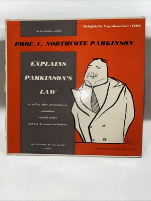 SIGNED Parkinson's Law by Professor C. Northcote Parkinson VINYL RECORD 1960 EP